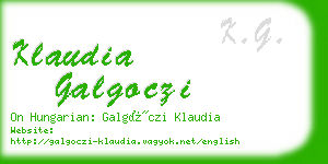 klaudia galgoczi business card